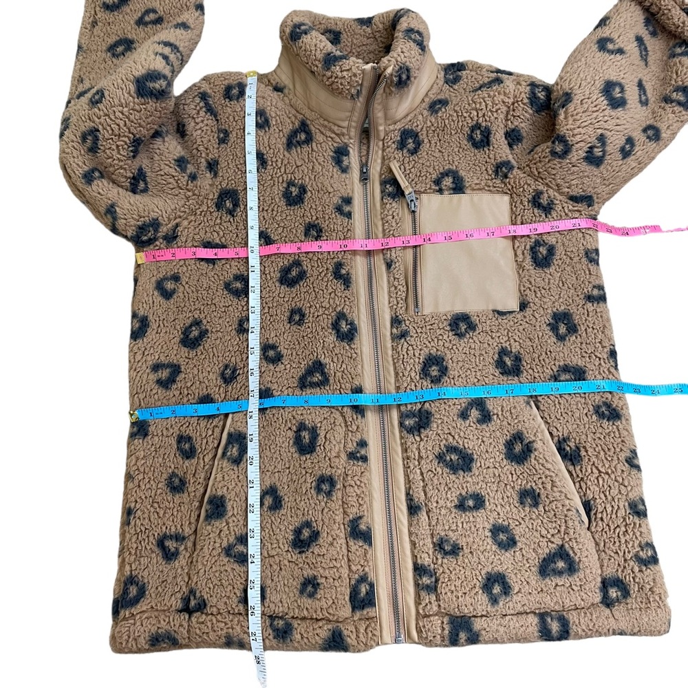 Abercrombie & Fitch Taupe Leopard Teddy Jacket - Picture 16 of 16
